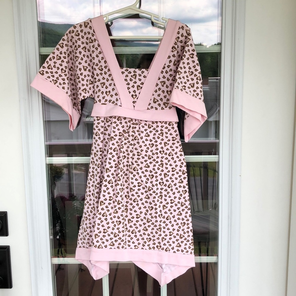💛 Mad Sky Pink Cheetah Print Dress Size 6X